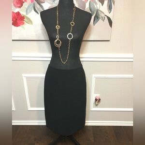 Le Suit Black Midi Skirt